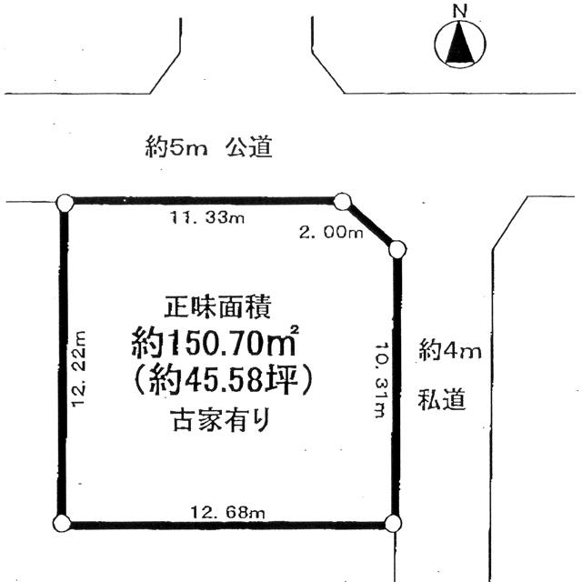 Compartment figure. Land price 49,800,000 yen, Land area 150.7 sq m