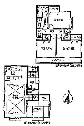 Floor plan. (12 Building), Price 56,800,000 yen, 4LDK, Land area 102.33 sq m , Building area 99.38 sq m