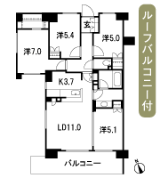 Floor: 4LDK + WIC, the occupied area: 81.73 sq m