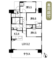 Floor: 3LDK + WIC + SIC, the occupied area: 75 sq m