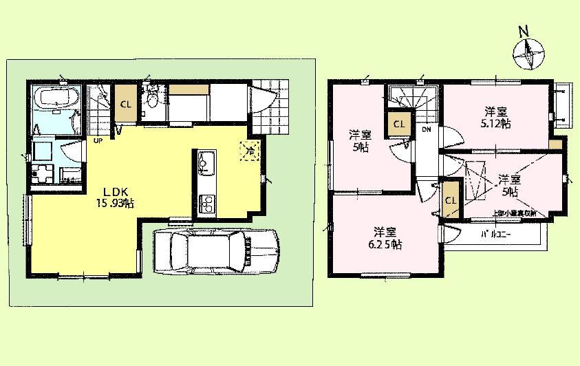 Floor plan. (A Building), Price 46,800,000 yen, 4LDK, Land area 81.95 sq m , Building area 81.76 sq m