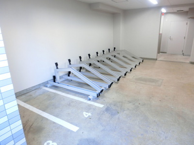 Parking lot. Bicycle-parking space