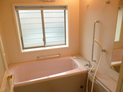 Bath. Spacious bathroom with additional heating function