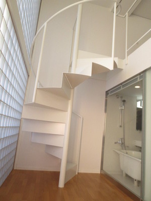 Other room space. spiral staircase