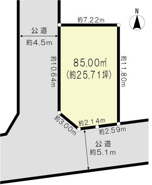 Compartment figure. Land price 41,800,000 yen, Land area 85 sq m