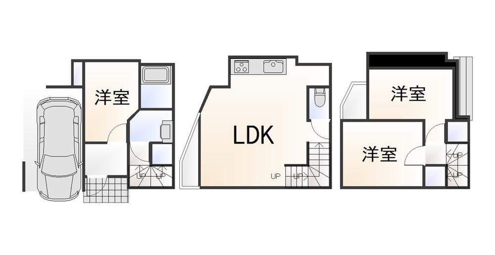 Floor plan. 39,800,000 yen, 3LDK, Land area 46.52 sq m , Building area 73.75 sq m floor plan