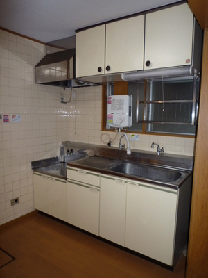 Kitchen. Two-burner gas stove installation Allowed