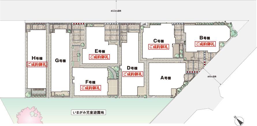 The entire compartment Figure. Local southwest side is adjacent to the "Imajo children amusement park.".