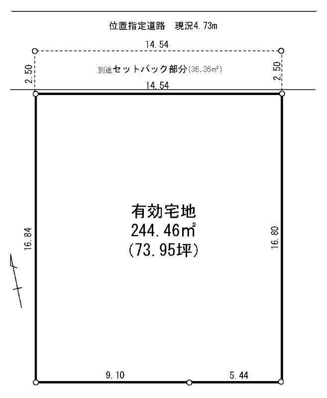Compartment figure. Land price 99,800,000 yen, Land area 280.83 sq m