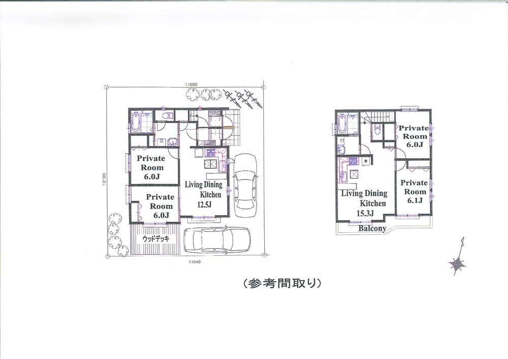 Building plan example (floor plan). Building plan example ( Issue land) Building Price      Ten thousand yen, Building area    sq m