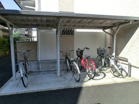 Entrance. Bicycle-parking space