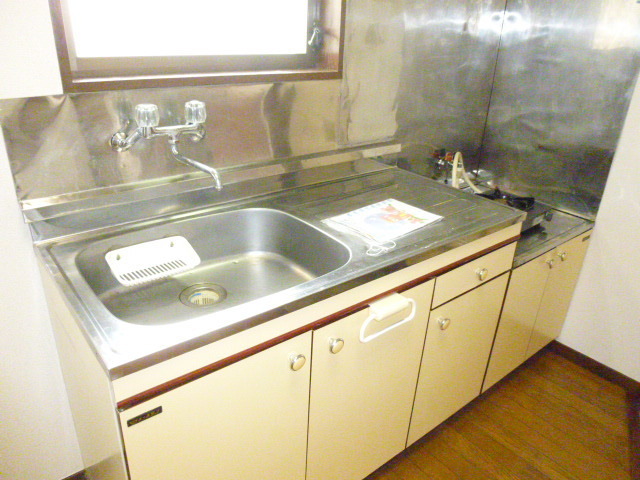 Kitchen. Two-burner gas stove installation Allowed Kitchen