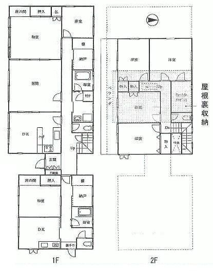Floor plan. 98,800,000 yen, 7LDDKK + 2S (storeroom), Land area 561.98 sq m , Building area 199.95 sq m