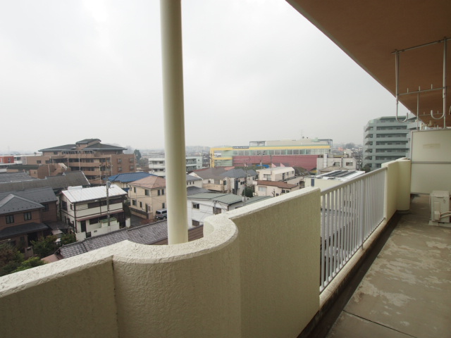 Balcony. The view from the fifth floor is pleasant.