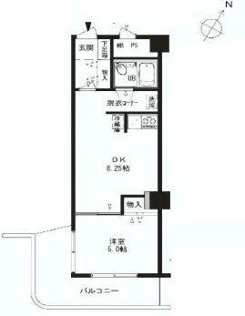 Floor plan. 1DK, Price 15.8 million yen, Occupied area 29.64 sq m