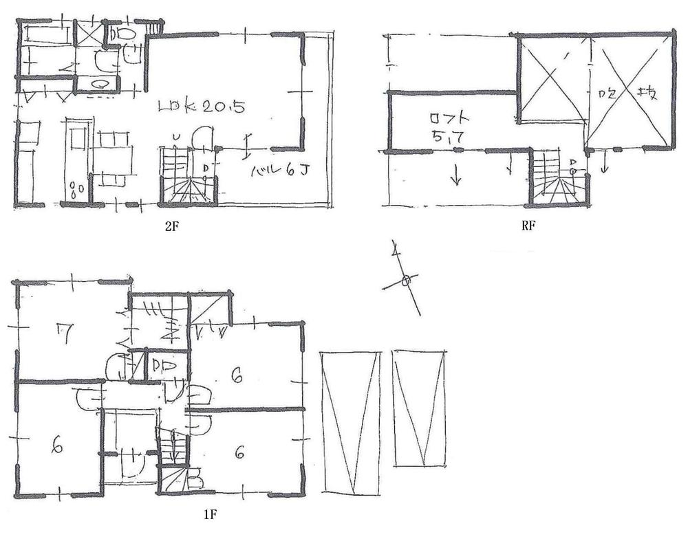 Compartment view + building plan example. Building plan example, Land price 41 million yen, Land area 111.51 sq m