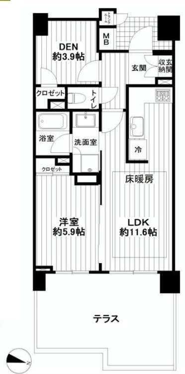 Floor plan. 1LDK + S (storeroom), Price 27,800,000 yen, Occupied area 49.98 sq m