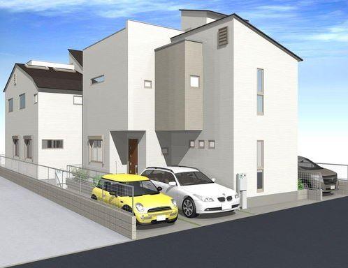 Rendering (appearance). "Ekoda" Station 8-minute walk, New construction in a quiet residential area three buildings, This is an introduction. In a large living room, All rooms with storage, At the same large roof balcony is acclaimed. 