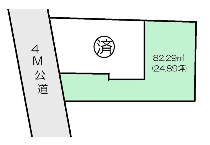 Compartment figure. Land price 45 million yen, Land area 82.29 sq m Shakujii Park Uchi