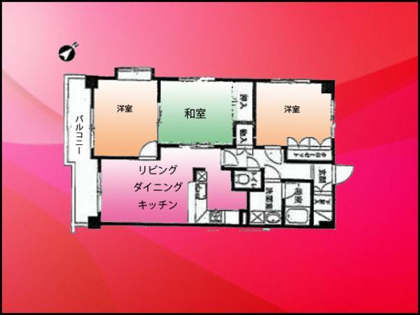 Floor plan. 3LDK, Price 26,800,000 yen, Occupied area 66.23 sq m 3LDK