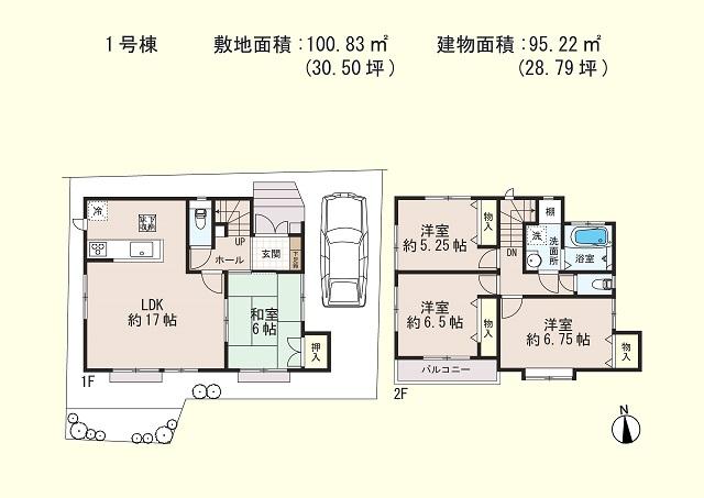 Floor plan. 44,800,000 yen, 4LDK, Land area 100.83 sq m , Building area 95.22 sq m
