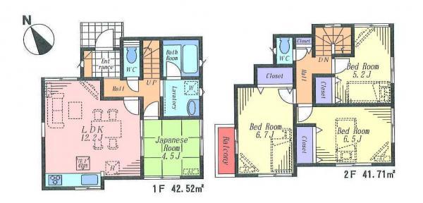Floor plan. 36,800,000 yen, 4LDK, Land area 100.78 sq m , Building area 84.23 sq m