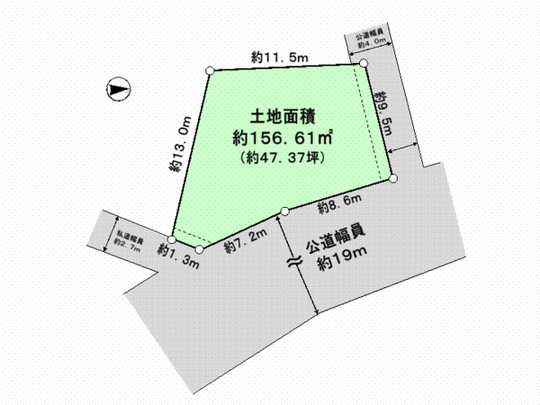 Compartment figure. Is a three-way corner lot. Building conditions There is no. 