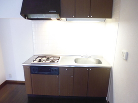 Kitchen. 3-burner stove in the kitchen! 