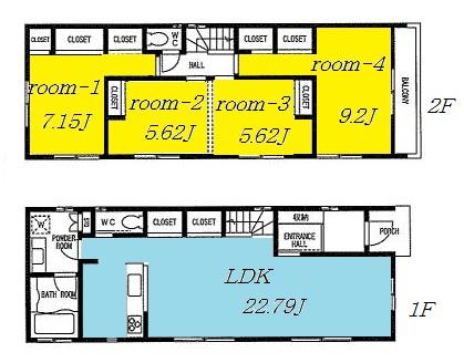 Floor plan. Kitahara to elementary school 500m