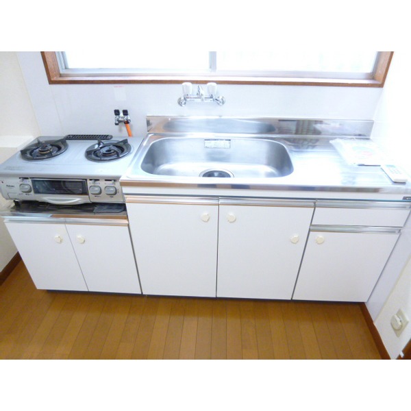 Kitchen. It comes with a gas stove