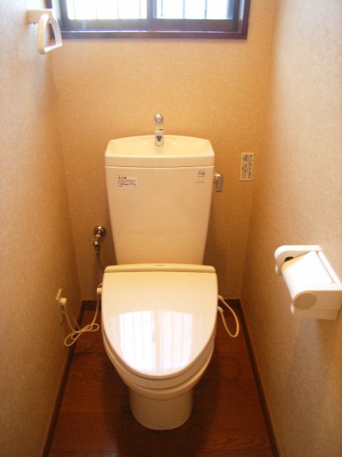 Toilet. Warm toilet with toilet. The cold of winter is also safe