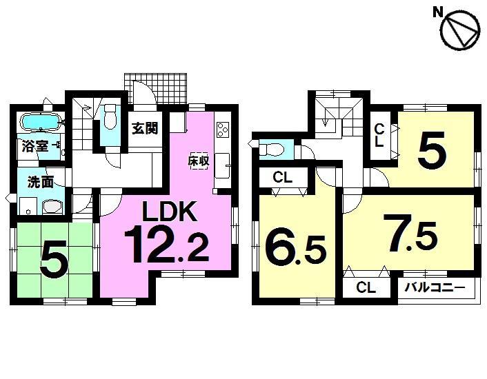 Floor plan. 36,800,000 yen, 4LDK, Land area 100.81 sq m , Building area 85.86 sq m