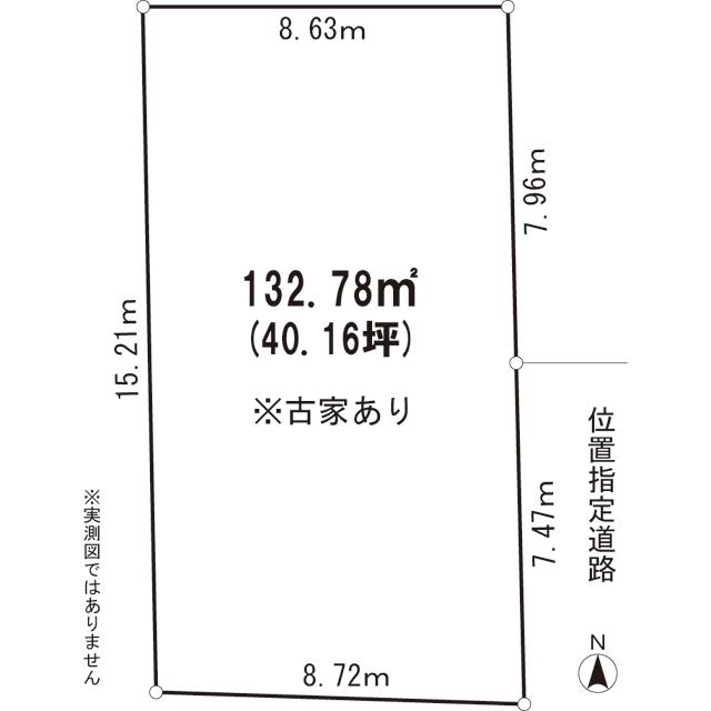 Compartment figure. Land price 48 million yen, Land area 132.78 sq m