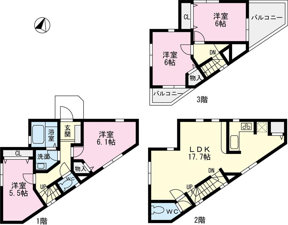 Floor plan. 45,800,000 yen, 4LDK, Land area 92.59 sq m , Building area 97.38 sq m floor plan