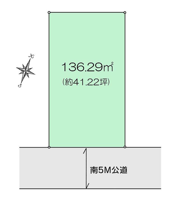 Compartment figure. Land price 64,800,000 yen, Land area 136.29 sq m Shakujii Park Uchi