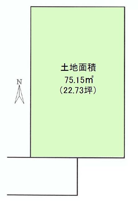 Compartment figure. Land price 24 million yen, Land area 75.16 sq m