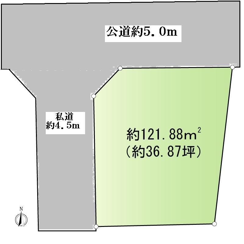 Compartment figure. 49,800,000 yen, 4LDK, Land area 121.88 sq m , Building area 122.42 sq m