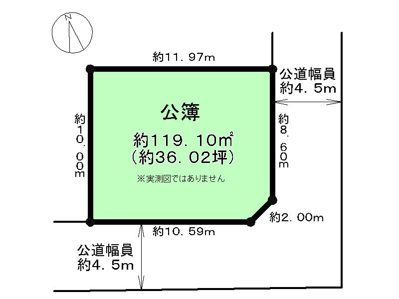Compartment figure. Land price 34,800,000 yen, Land area 119.1 sq m