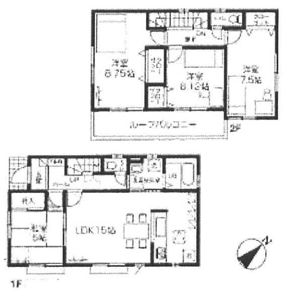 Floor plan. 25,300,000 yen, 4LDK, Land area 182.01 sq m , Building area 99.57 sq m