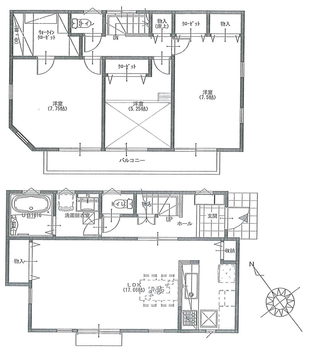 Floor plan. 24,800,000 yen, 3LDK, Land area 130.27 sq m , Building area 96.25 sq m