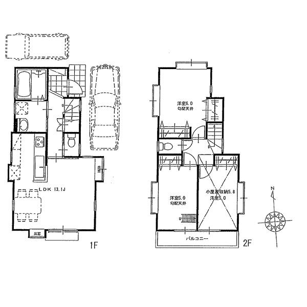 Floor plan. 23.8 million yen, 3LDK, Land area 90.74 sq m , Building area 71.89 sq m