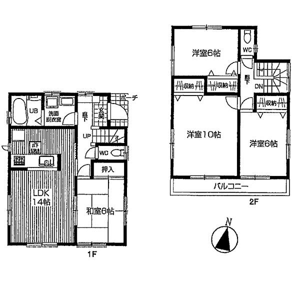Floor plan. 30,800,000 yen, 4LDK, Land area 115.5 sq m , Building area 99.36 sq m
