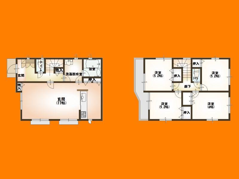 Floor plan. 21,800,000 yen, 4LDK, Land area 102.88 sq m , Building area 92.34 sq m floor plan