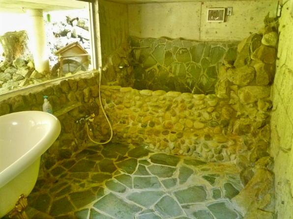 Bathroom. Rock bath