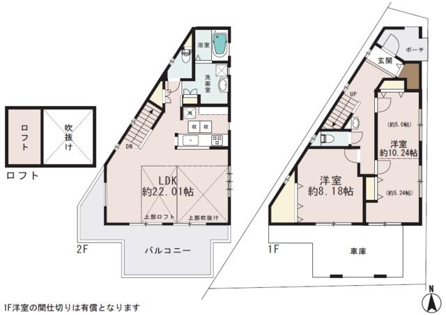 Floor plan. 41,800,000 yen, 2LDK, Land area 100.59 sq m , Building area 115 sq m