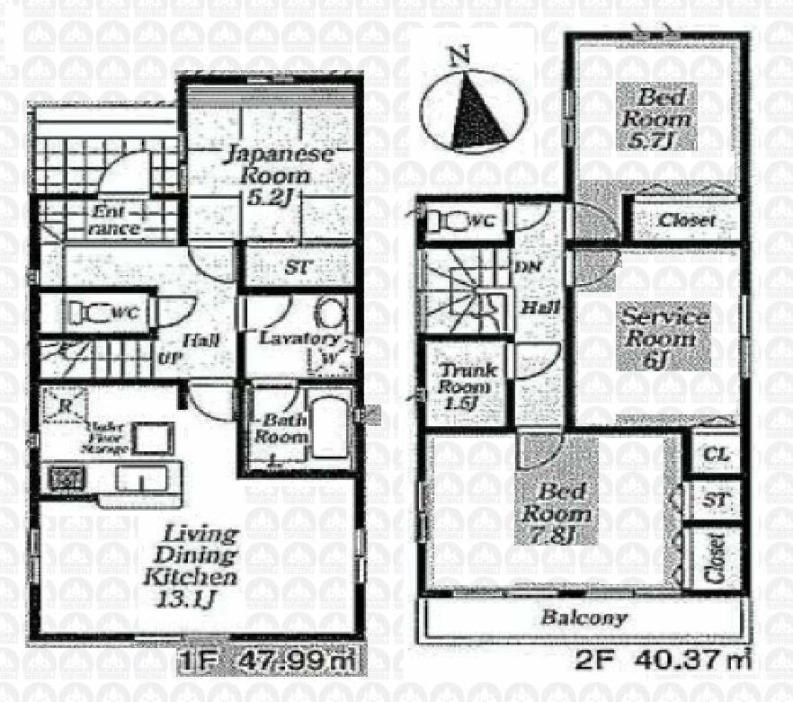 Floor plan. (3 Building), Price 39,800,000 yen, 3LDK+S, Land area 104.71 sq m , Building area 94.36 sq m