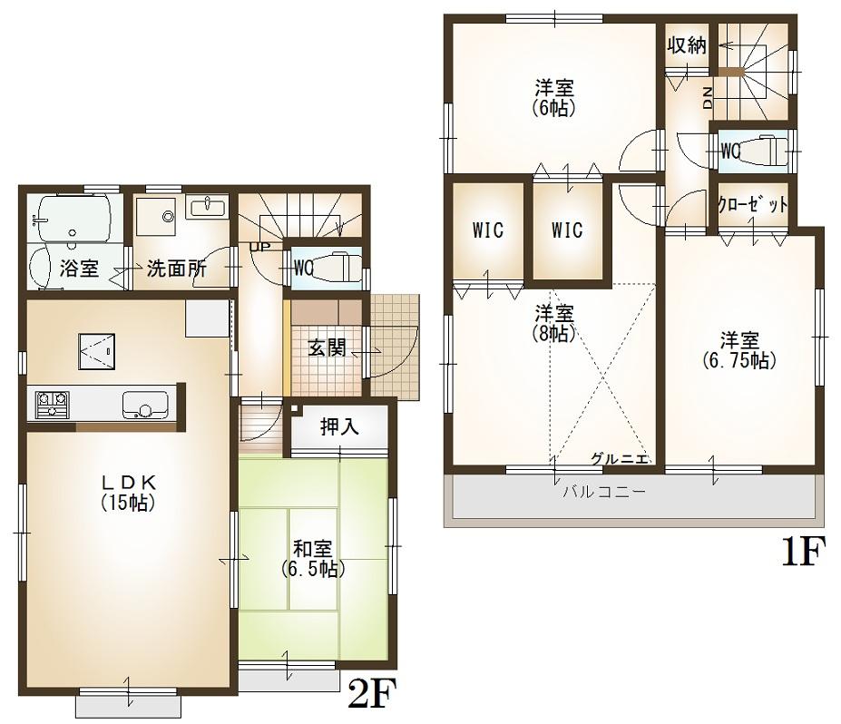 Floor plan. 45,900,000 yen, 4LDK, Land area 130.35 sq m , Building area 99.78 sq m
