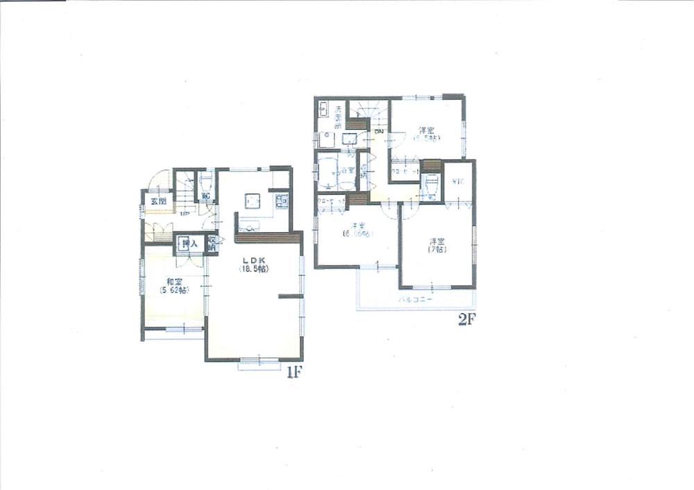 Floor plan. 47,800,000 yen, 4LDK + S (storeroom), Land area 128.42 sq m , Building area 98.82 sq m