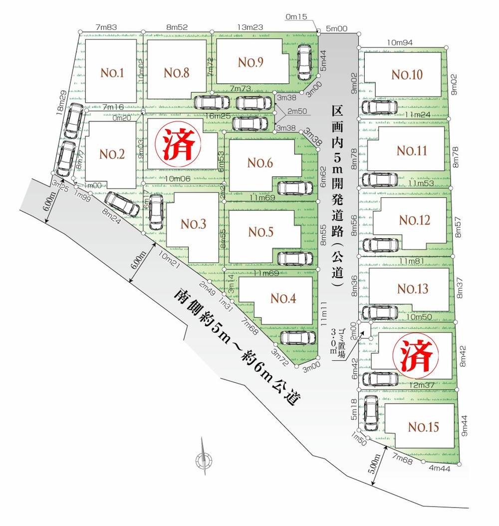 The entire compartment Figure. All building 30 square meters or more & 4LDK more leeway certain site. Compartment in the road south road 5m or more wide. Also parking your car passing a breeze.