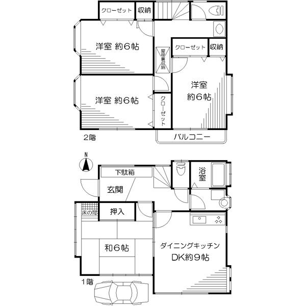 Floor plan. 33,700,000 yen, 4DK, Land area 87.22 sq m , Building area 87.99 sq m floor plan